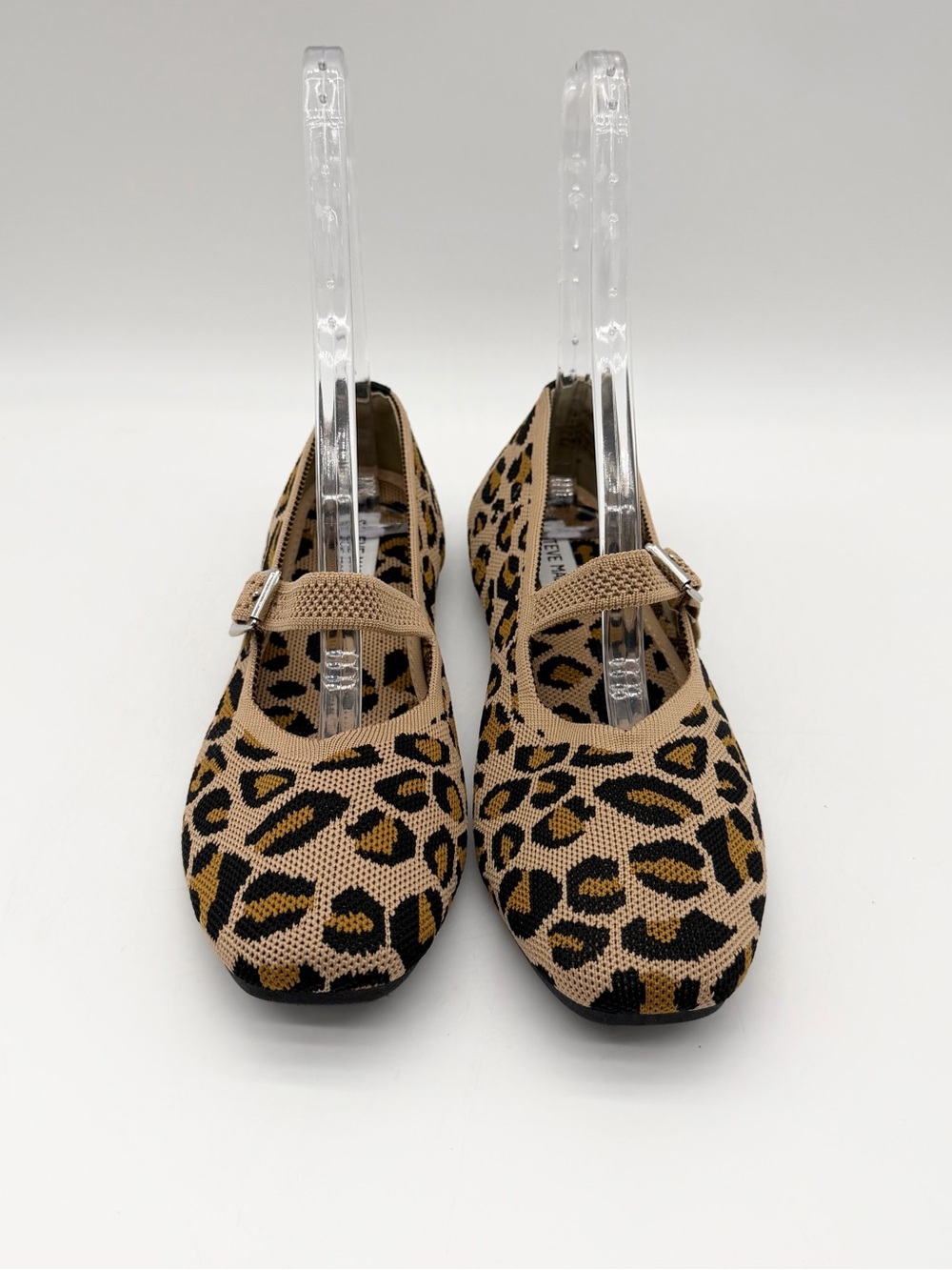Steve Madden Richmond Animal Print Knit Mary Jane Flats Brown/Black Size 9.5 - Picture 3 of 8